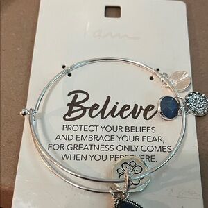 Silver and Blue Charm Bracelet